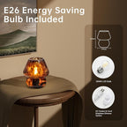 Dawnwake Mushroom Lamp Small Lamp Table Lamp for Bedroom, Desk Bedside Lamps for Living Room,Mushroom Decor Cute Mini Modern Mid Century Lamps for Night Stands,Aesthetic Home Decor (Flame Black)