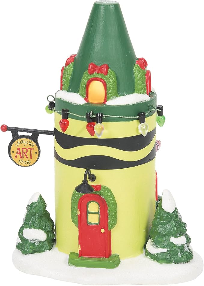 Department 56 North Pole Village Crayola Art Center Lit Building, 5.67 Inch, Multicolor