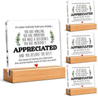 Thank You & Appreciation Gifts Bulk for Coworkers, Friends, Women and Men, Inspirational Gift Ideas, Motivational Desk Decor for Office Home, 4 x 4 Inches, Set of 4
