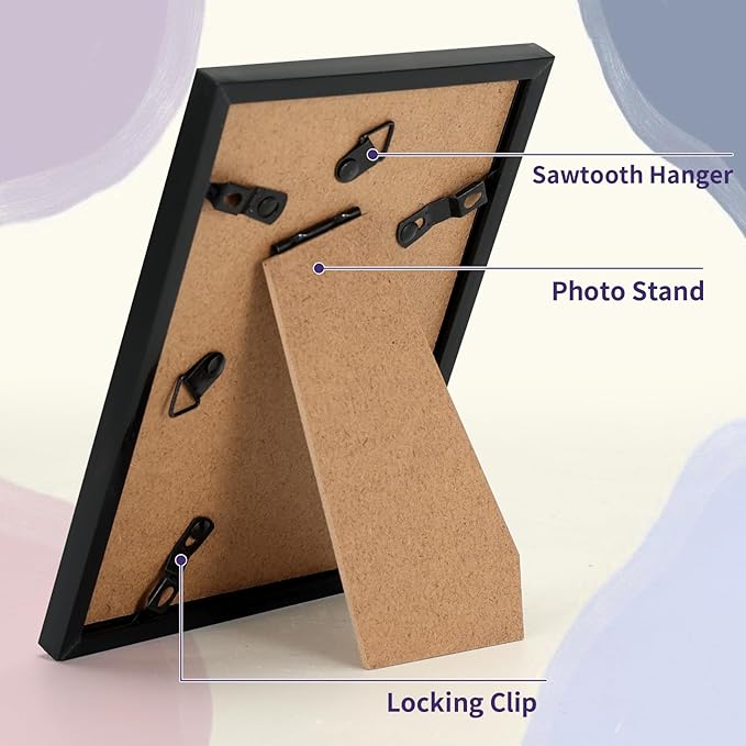 4x6 Black Picture Frames Set of 12 for Displaying 4 x 6 Photos, Multi 4x6 Frames Collage for Wall or Tabletop, Horizontal or Vertical Display