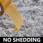 FJZFING Tie-Dyed Light Grey Round Rug Ultra-Soft Plush Modern 6x6 Circle Area Rug for Kid's Bedroom, Fluffy Shag Circular Rug for Nursery Room, Non-Slip Tie-Dyed Light Grey Rug for Teen's Room