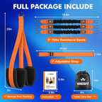 WHATAFIT Pull Up Assistance Bands, Resistance Bands for Pull Up Bar Working Out with Feet Straps ，Adjustable Heavy Duty Pull Up Assist Equipment, Home Gym Fitness Exercise Strength Muscle Training