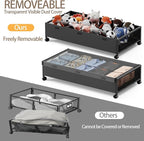 KITHELP Underbed Storage Containers with Wheels, Large Under Bed Drawers on Wheels with Removable Lids, Rolling Shoe Organizer Under Bed Storage Dresser Metal Drawers for Clothes Toys Blankets (2PACK)
