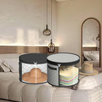 Hat Boxes For Women Storage - This Oversized Clear Hat Storage Bag can hold 9 hats,suitable for cowboy hats,suitable for travel and daily hat organizer for closet.(Pure Black and Pure Gray)