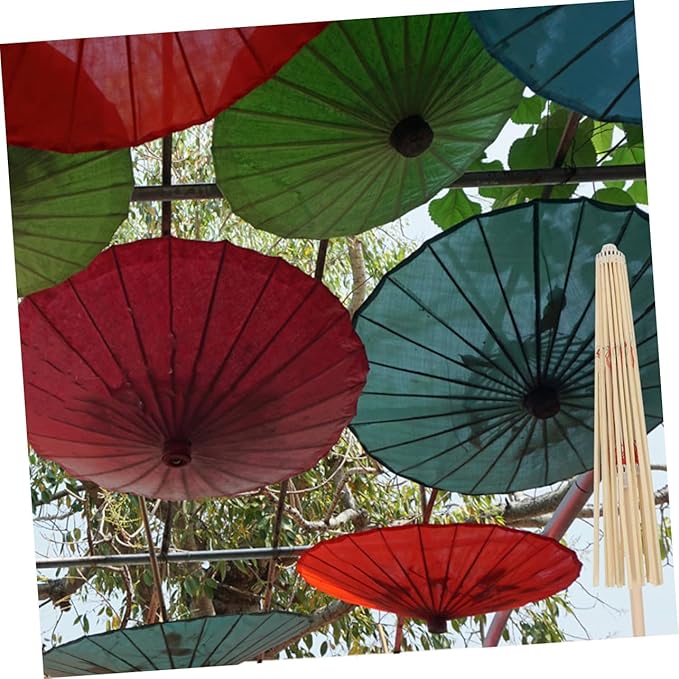Hemobllo 2Pcs Oiled Paper Umbrella Frames Classical Parasol Skeleton Kits for DIY Home Decoration Wedding Stage Props Photo Shoot Holiday