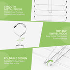 Scarf Hanger for Closet, 20 Large Capacity Scarf Organizer, Space Saving Scarf Holder Hijab Rack Closet Organizers and Storage, Silver 1 Pack