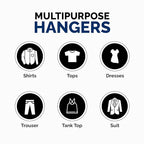 Plastic Hangers 50 Pack - Space Saving Clothes Hangers, Made in USA, Durable & Strong Plastic Shirt & Coat Hanger with Notches & Shoulder Grooves, Non-Slip Clothing Hangers | Royal Spice