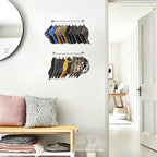 Viklluyr Hat Rack Baseball Cap Wall Organizer - Closet Hats Holder with 20 Hooks - Metal Caps Storage Wall Mounted Hat Hanger Set of 2 for Closet Door Bedroom Entryway Laundry(Grey)