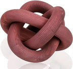Yalikop 3 Link Wood Knot Decor Rustic Home Décor Accents Hand Carved Coffee Table Decoration, Boho Chain Link Decoration, Modern Shelf, Rustic Objects for Home Living Room Bedroom(Reddish-Brown)