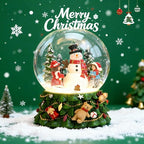 8.25 Inch Height Christmas Snow Globe with Light up Musical Snowflakes Holiday Decoration, Snowman Oversized Resin Snowglobes, Christmas Holiday Decor.
