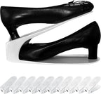 One-Piece Shoe Slot Organizer 10 Pack, Space-Saving Stackers for Closet, Entryway & Shoe Rack | No Assembly Needed