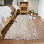Ghouse Ultra Soft Faux Rabbit Fur Rug 2x3, Machine Washable Area Rugs for Bedroom Fluffy Rugs for Living Room, no-Shedding Carpet Sheepskin Rug Light Brown Beige