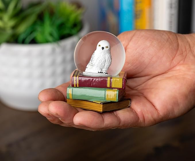 Harry Potter Hedwig the Owl Mini Snow Globe with Swirling White Flakes | Collectible Keepsake Display | 3 Inches Tall