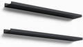 Boswillon 35.4 Inches Long Floating Shelves Wall Mounted, 2 Set Modern Black Wall Shelf for Bedroom, Nursery Book Shelf with Lip, Picture Ledge Shelf for Decor Living Room Bathroom Kitchen- Black