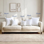 MIULEE 22x22 Inch Pillows Inserts, Pack of 2 Down Alternative Virgin Filling Comfy Support Throw Pillows for Sofa Couch Bed