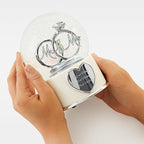 THINGS REMEMBERED Engagement Mr. & Mrs. Wedding Ring Snow Globe (Free Customization)