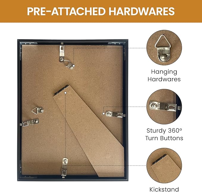 4x9 Aluminum Metal Picture Frame,Tempered Glass Gold Photo Frame 4x9 for Family Photo,Posters,Art,Document to Wall Mount Horizontally or Vertically