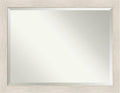 Amanti Art White Wall Mirror 35x45 Hardwood White Wash Rectangle Bathroom Mirror for Wall Decor Living Room, X-Large Country Rustic Wood Frame, Hangs Horizonally and Vertically, Bathroom Decor,