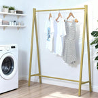 Urban Iron Clothing Racks, 59in, Commercial Clothes Racks for Hanging Clothes, Modern Metal Garment Rack, Retail Display Rack Standing Clothes Rack(Gold)