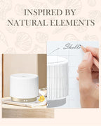 280ml Ceramic Essential Oil Diffuser,Ultrasonic Cool Mist Decorative Aromatherapy Diffuser with Auto Shut-Off,Quiet Operation,3 Timer Settings for Large Rooms,Home,Office,SPA,Yoga & Bedroom