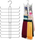 ZEDODIER Scarf Organizer Scarf Hanger for Closet, 2 Pack Rotatable Sturdy Hijab Holder Holds 40 Scarves, Space Saving Closet Organizers and Storage, Black