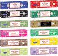 Nag Champa Incense Stick Packs - Hand Rolled & Non-Toxic - Perfect for Meditation and Yoga - Home Fragrance Gift Pack - 15g, Set of 12 Packs (Assorted)