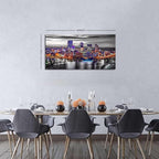Large Pittsburgh Wall Art Black and White City Skyline Wall Decor for Living Room Office Decor Pennsylvania Night Cityscape Canvas Prints Modern Skyscraper Panoramic for Bedroom Home Decoration 24x48"