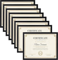 8.5x11 Black Picture Frames Set of 8, 8.5 by 11 Picture Frame for Award Certificate and Diploma Display on Wall or Tabletop