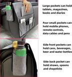 Wanty Sofa Armrest Organizer Couch Arm Chair Caddy Sofa Cover Storage Holder for Remote Control Magazine Book Smart Phone Tablet Drinks and Water Bottle (Gray)