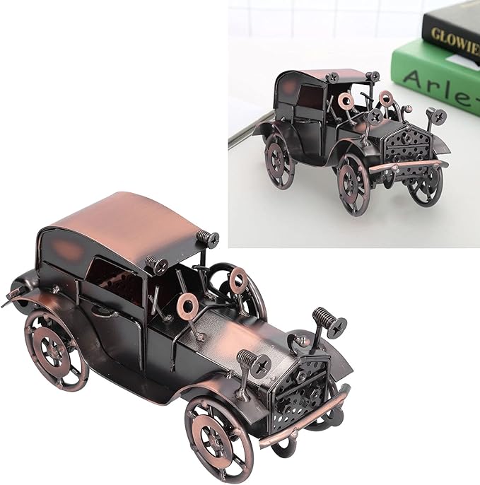 TITA-DONG Vintage Car Model, Classic Car Model Exquisite Car Collectible Figurines Metal Mini Car Ornament Home Decorative Vintage Car Model Ornament for Office Home Desktop Ornaments