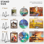 Display Stands Metal Frame for Picture Decorative Plates Book Photo Artistic Work Home Showrooms Ornaments Storage Stands with Shelves and Drawers (3 inch)