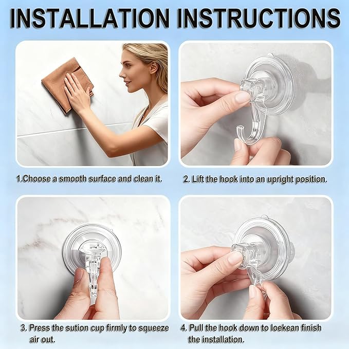 6pack Wreath Hanger Hooks,Big Suction Cup Wreath Hooks for Halloween Christmas Décor,22 LB Heavy Duty Waterproof Removable Large Wreath Holder for Window Glass Smooth Doors Tiles (3.7X2.7in 6pcs)