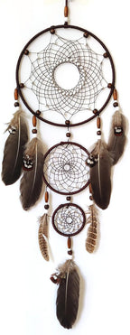 Brown Dream Catcher Large Dream Catchers Wall Decor Handmade Feather Dreamcatcher Wall Hanging Ornament for Bedroom Living Room Home Decor