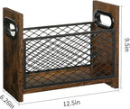 YINMIT Magazine Holder, Magazine Rack for Desktop and Home Office, Farmhouse File Storage Basket for Letters, Magazines, Books, Newspapers (Small)