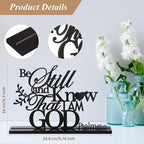 Jetec I Still Remember The Days I Prayed Sign Inspirational Table Blessed Signs Motivational Decor Farmhouse Table Home Centerpieces Faith Wooden Shelf for Living Room Office(Be Still)