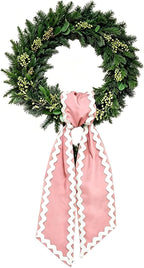 of Decorative Door Swag with Beautiful Scalloped Design Instantly Brightens Entryways and Living Space Trim Garlands Ribbons