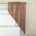 Sweet Home Collection Kitchen Window Tier, Swag, or Valance Curtain Treatment in Stylish and Unique Patterns and Designs for All Home Décor, Ribcord Taupe