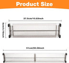 12 Pack Drawer Dividers 3.15" High 10.83-20.08'' Adjustable Dresser Dividers Organizers,Plastic Expandable Drawer Separators For Clothes, Underwear Cosmetic