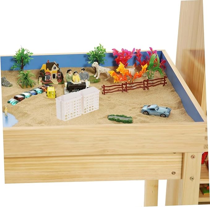 Yardwe Miniature Apartment Building Model Table Miniature Building with Lifelike Details for DIY Landscaping and Decoration