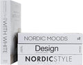 PROBENEX Mono Large | 4 PCS Faux Decorative Books for Home Decor | Not Real Books (Cardboard Boxes) | Coffee Table, Shelf Styling & Modern Aesthetic Accent Pieces for Living Room, Office