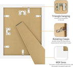 8x10 Picture Frame 3 Pack - White Poster Frame Display Pictures 5x7 with Mat or 8 x 10 Without Mat for Wall Hanging Horizontal and Vertical