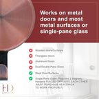Haute Decor Attract Magnetic Wreath Hanger (Copper) - Set of 2 Magnets - for 2 Metal Doors/Surfaces or 1 Single-Pane Glass Door/Window - Holds up to 10 lbs.
