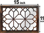 Wocred Set of 2 Rectangular Wall Mirror,Gorgeous Rustic Farmhouse Accent Mirror,Caramel Color Entry Mirror for Bathroom Renovation,Bedrooms,Living Rooms and More(11”x15”)