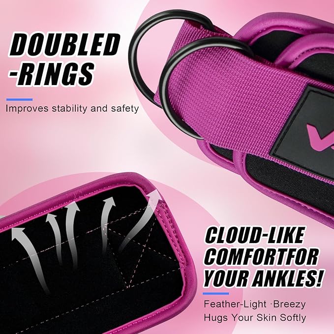 WHATAFIT Resistance Bands Set with Handles - Exercise Bands Home Gym Strength Training Equipment, Includes Door Anchor & Ankle Straps for Full Body Workout Bands, Physical Therapy - for Men and Women