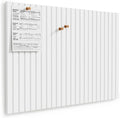 MaxGear Large Cork Boards for Walls 36" x 24", White Felt Bulletin Board Tiles for Office Decor, 6 Pack Felt Wall Tiles with Slat Paneling, Push Pin Board Home Wall Organizer