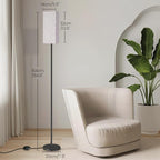 64.6" Floor Lamp, Pole Lamp with Foot Switch, Modern Standing Lamp, Minimalist Freestanding Lamp (Bulb Not Included), for Living Room, Bedroom, ETL Listed, Black and Taro Purple AZ07LD05