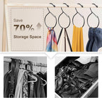 Belt Hanger for Closet, Great Space Saving Belt Hanger, Durable and Sturdy Steel Material, Smooth & Burr-Free Surface, Easy to Use, Multipurpose Closet Hangers for Storing Ties, Scarfs, Hats, 4 Pack