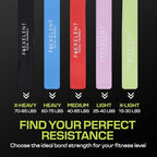 Fabric Resistance Bands for Working Out – 5 Strength Levels from Extra Light to Extra Heavy – Thick Workout Bands for Legs, Glutes, HIPS, Stretching, Strength Training with Storage Bag