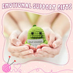 Positive Crochet Dinosaur for Him, Valentines Day Gift for Him Her, Emotional Gifts for Girl, Handmade Knitting Dinosaur Doll
