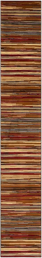 Unique Loom Barista Collection Area Rug - Icatu (2' 7" x 15' 11" Runner, Beige/Brown)